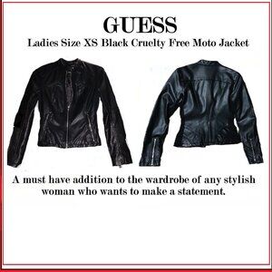 Beautiful, Classy n Cool GUESS Moto Jacket, Ladies Size XS, VGUC/EUC